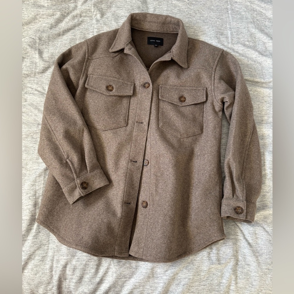 Brown shacket